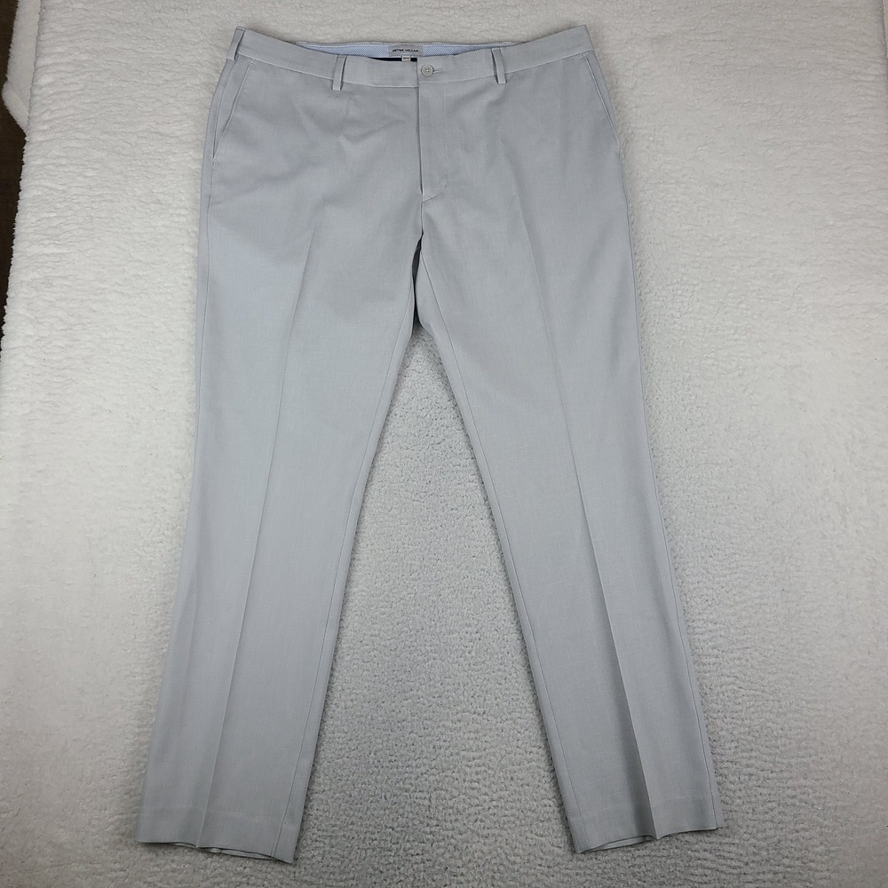 Peter Millar Pants Mens 40x32 Gray Charlotte Classic Fit Preppy Tech Golf *
